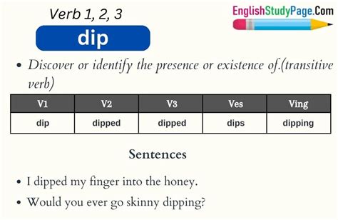 Dip Second Form Of Verb