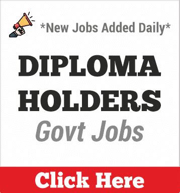 diploma latest government jobs