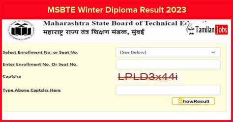 diploma msbte result winter 2023