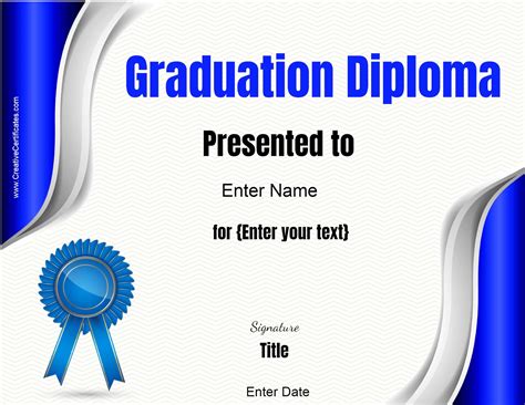 High School Diploma Template Word Free Download!!