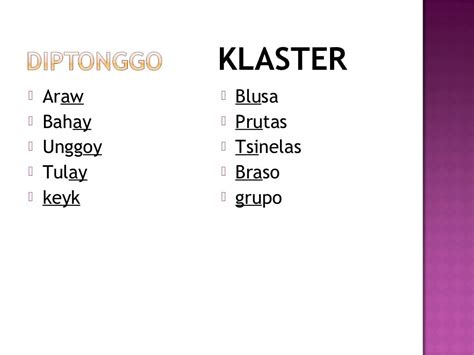Montessori Lesson Filipino Diptonggo at Klaster worksheet