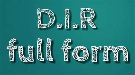 Dir Dvd Meaning