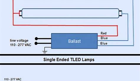 Direct Wire Led T8 Led Tube Wiring Diagram 4FT. 12w 1830lm Ballast Bypass