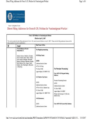 direct filing address i-129