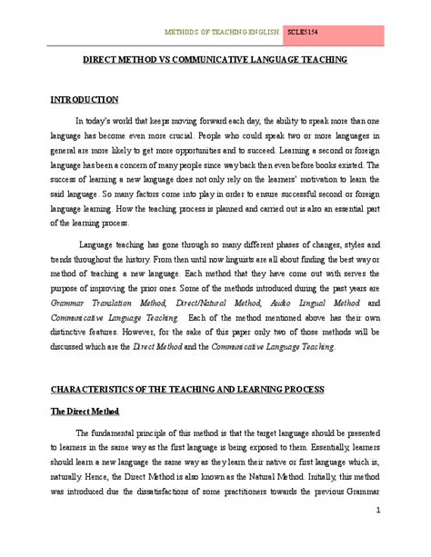 direct method vs communicative language teaching