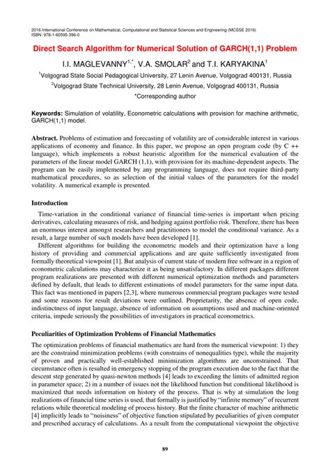 Look Direct Search Solution Of Numerical And Statistical Problems Update
