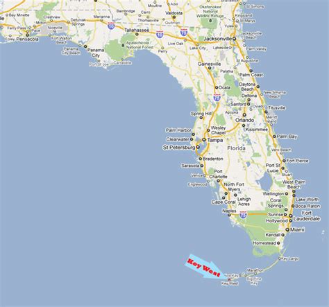 Directions From My Location To Key West