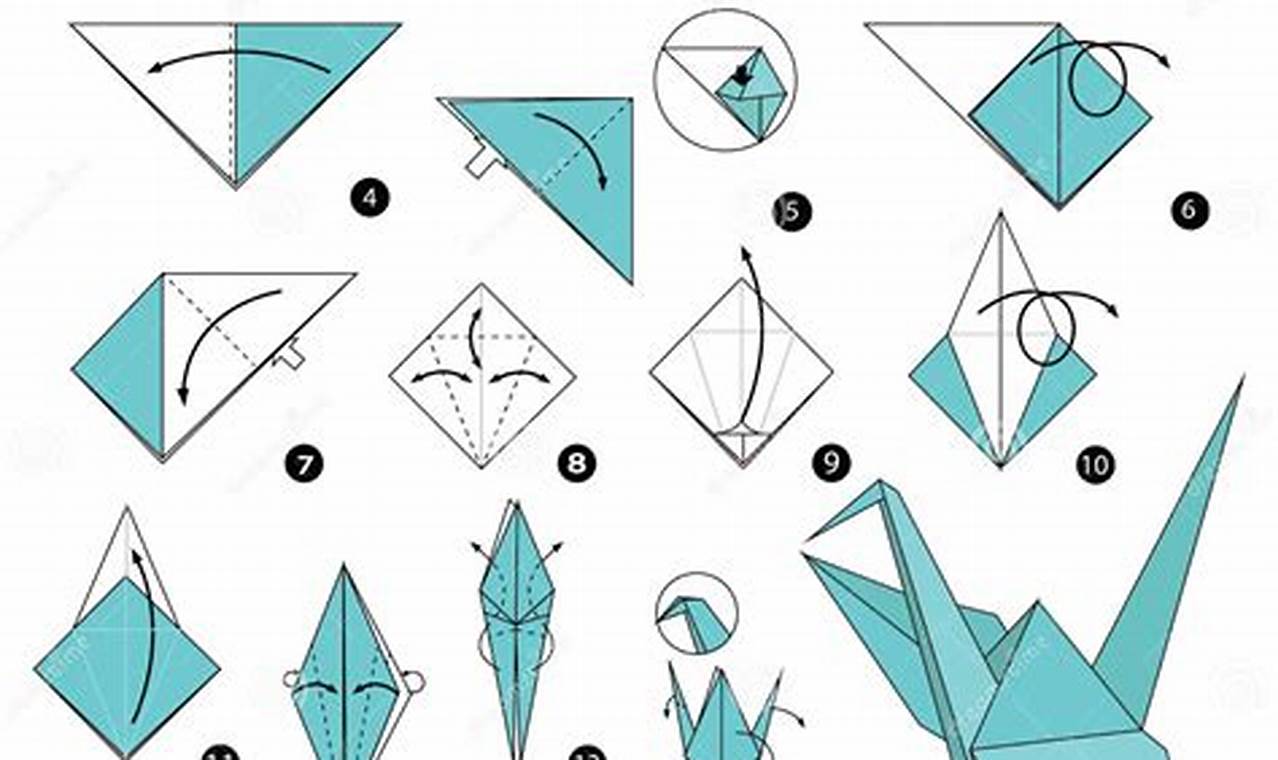 directions on how to make an origami bird