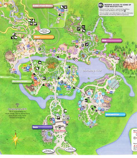 Animal Kingdom Map Walt Disney World Updated November 2019!