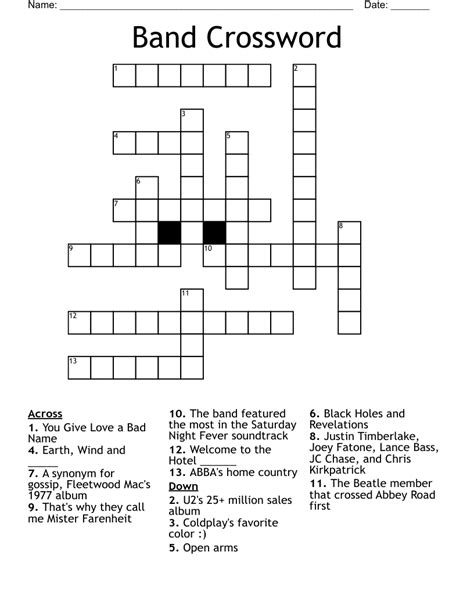 directive to a band crossword