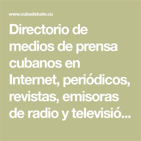 directorio cubano de periodicos