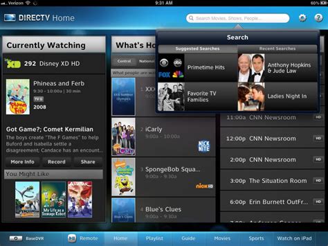 DirecTV updates iPad app with multitasking and improved search The Verge