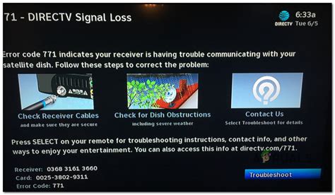 Directv 771 Error Code Fix