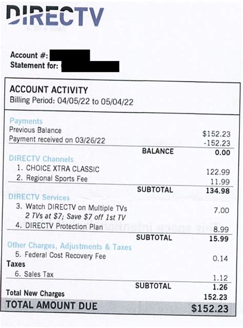Directv Receiver Monthly Fee