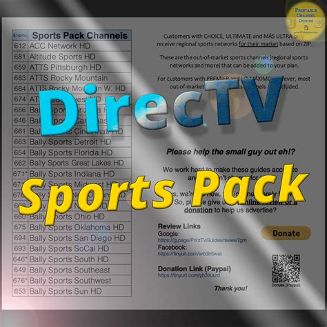 directv sports channels