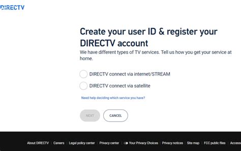 directv stream/account overview