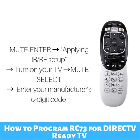 (1 Pack) Replacement DirecTV RC73 IR RF Remote Control for DirecTV
