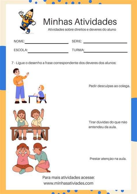 direitos e deveres dos alunos atividade