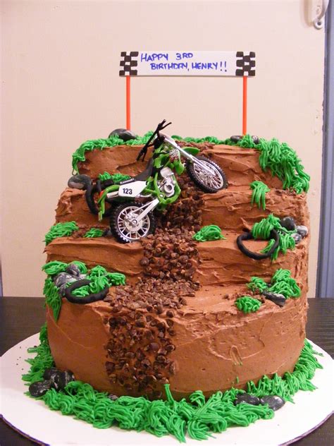 dirt bike birthday cake