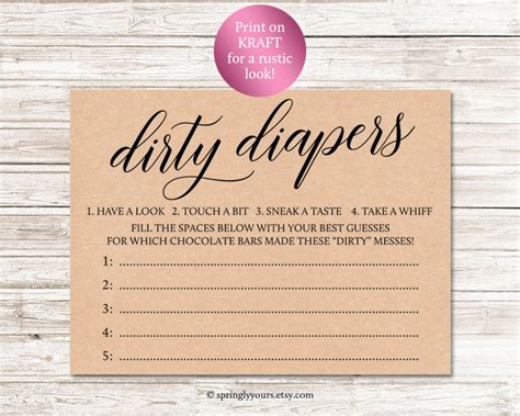 8 best baby shower Dirty Diaper Game images on Pinterest Baby shower