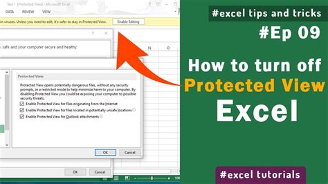 Disable Excel Protected View Easily