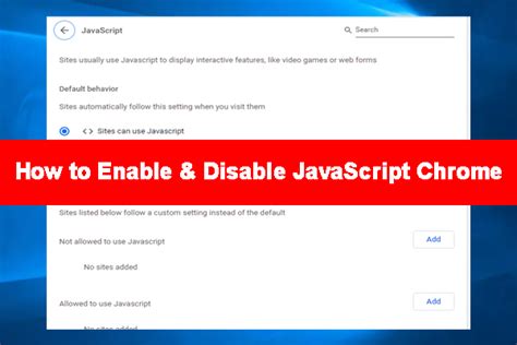 disable javascript chrome phone