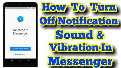 disable notification sound messenger
