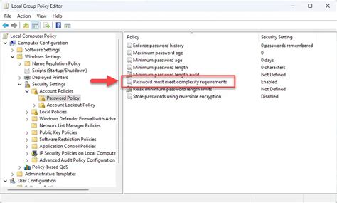 disable password complexity windows 10 cmd