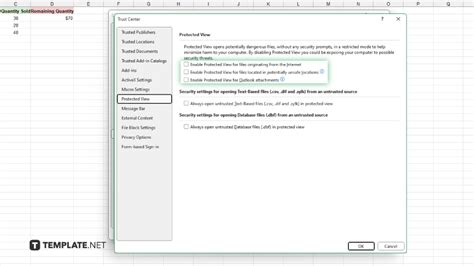 Disable Protected View in Excel