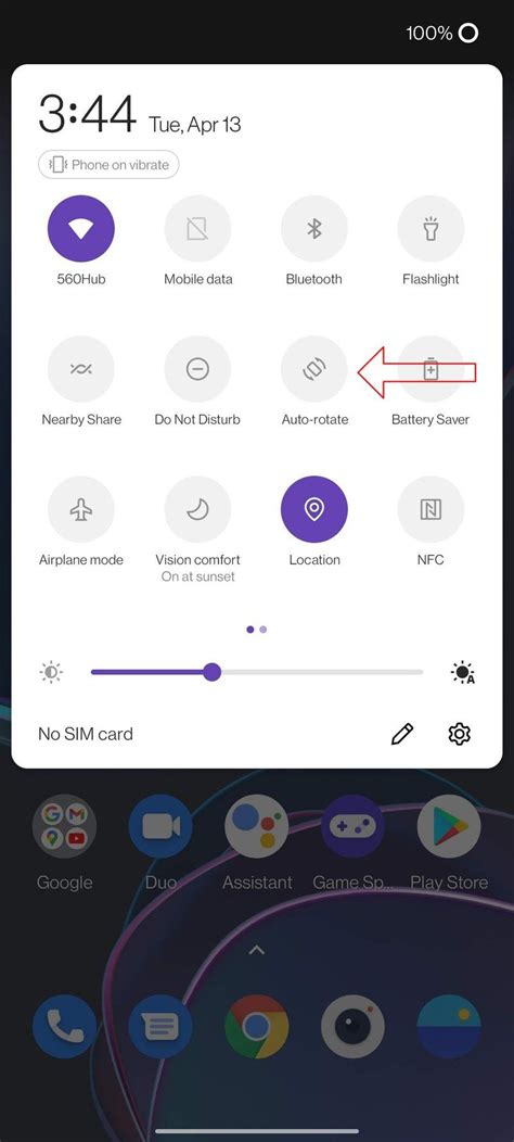 disable screen rotation android