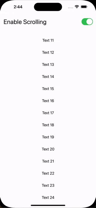 Disable Scrolling In List Swiftui