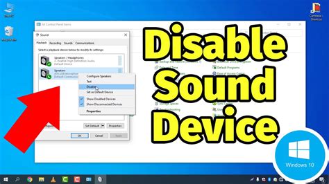 Disabled Audio Device