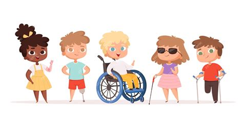 disabled kids dancing cartoon