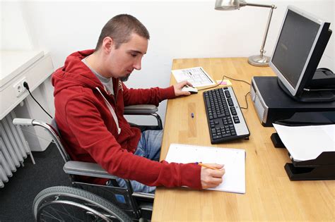 disabled person working