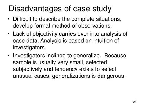 disadvantages of case study approach