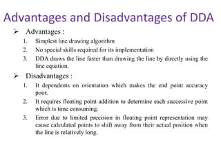 disadvantages of dda algorithm