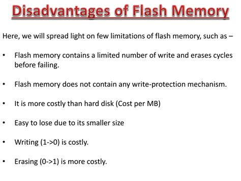 Disadvantages Of Flash Memory Card