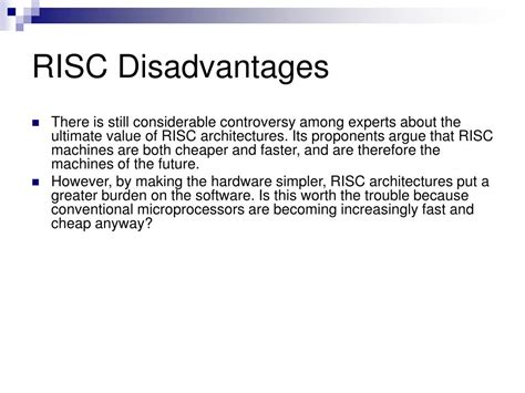 Disadvantages Of Risc Processor