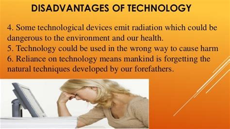disadvantages of technology in points