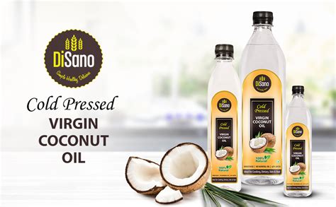 DiSano Cold Press Virgin Coconut Oil Bottle, 1 L Amazon.in Grocery