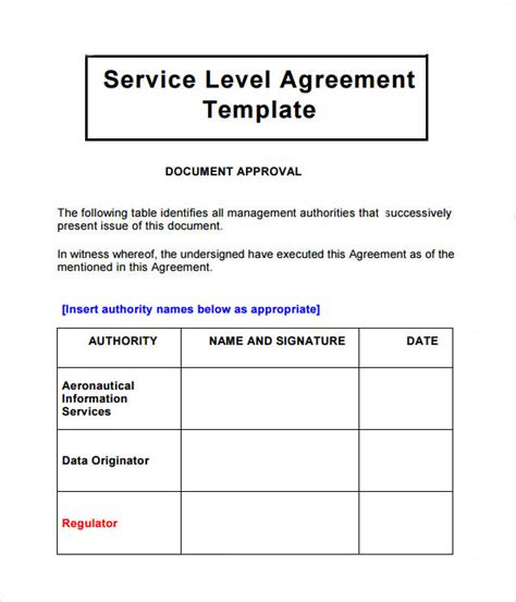 Disaster Recovery Service Level Agreement Template Awesome Template