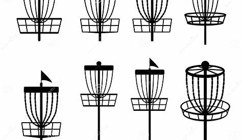 Disc Golf Basket Icon. Vector Illustration Isolated on White Stock