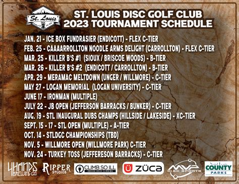 disc golf 2023 schedule