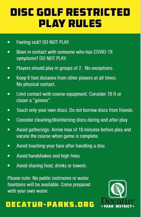 disc golf basic rules