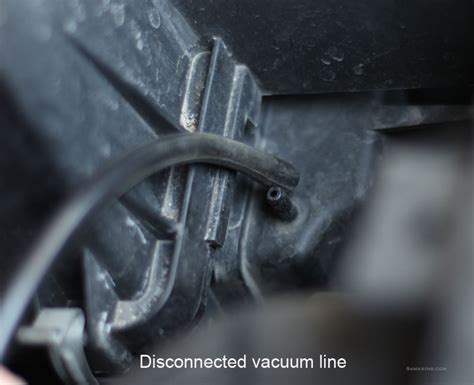 Disconnected Vacuum Line