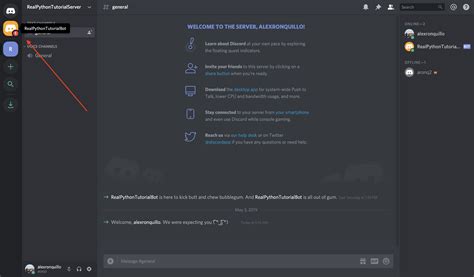 discord bot welcome message code python