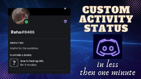 discord custom activity status extension