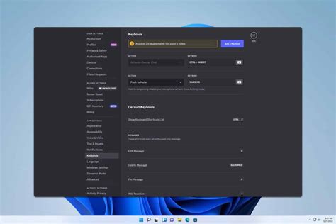 discord keybinds not working while in game