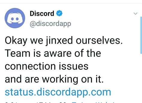 discord servers down twitter