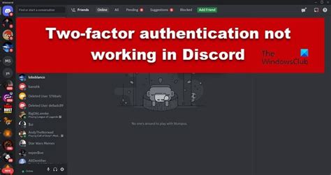 discord two factor code not working
